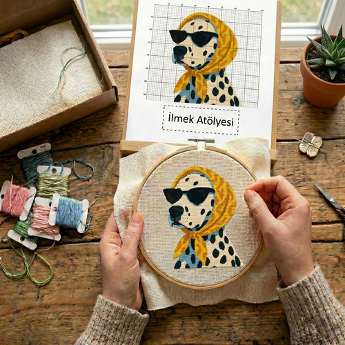 Çapraz Dikiş Kiti - Retro Dalmaçyalı