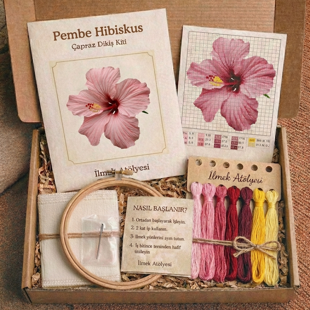 Çapraz Dikiş Kiti – Hibiskus Çiçeği