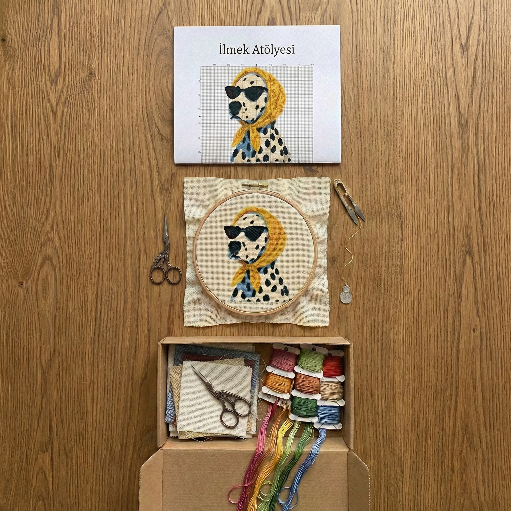 Çapraz Dikiş Kiti - Retro Dalmaçyalı